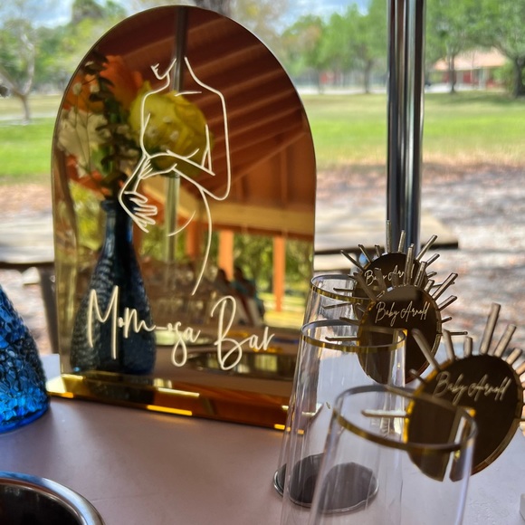 Acrylic momosa bar sign